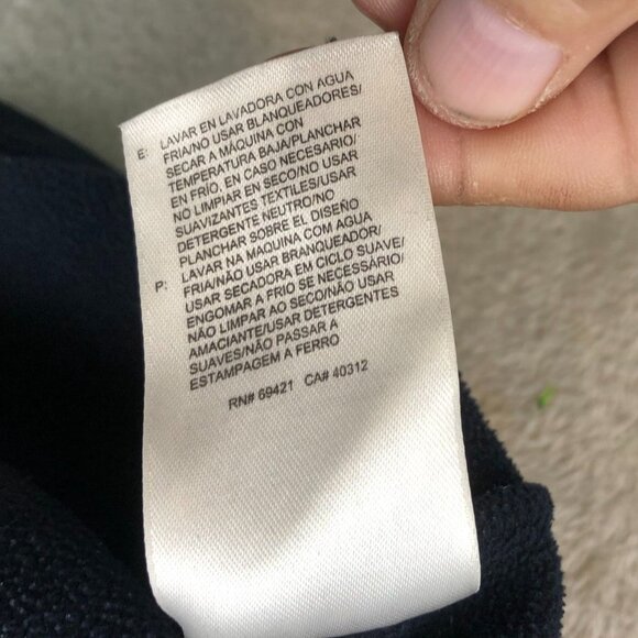 Reebok Mens Jackets Large 1/4 Zip Pullover Fleece Athleisure Activewear Navy - Picture 11 of 13